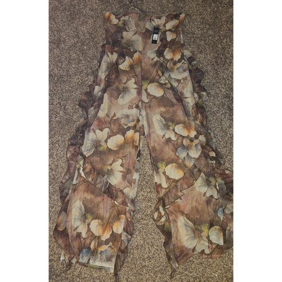 Flower Brown Jumpsuit - Picture 3 of 6